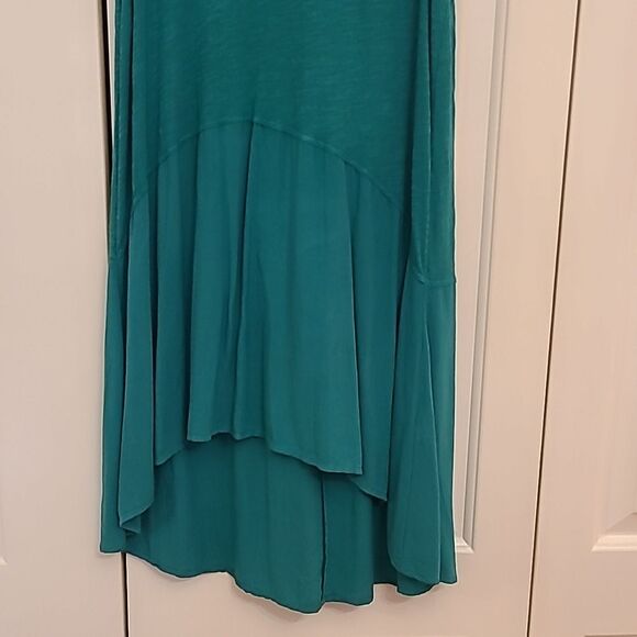 NEW ANTHROPOLOGIE Sleeveless High Low Tunic Top Dress Green S - Picture 4 of 10